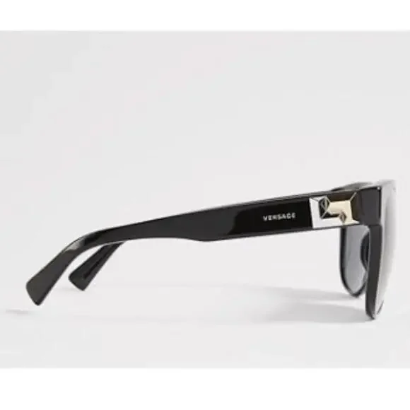 NEW Versace Jet Black Rock Iron VE 4346 Pilot Sunglasses GB1/87 (VSXX065) - Picture 3 of 4